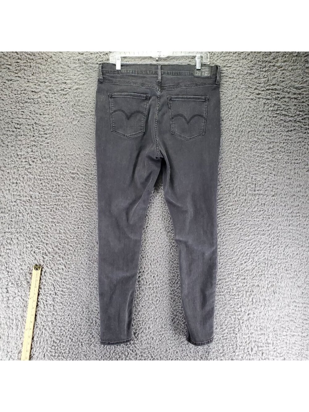 Levis Jeans Women Size 32 Black 720 High Rise Super Skinny Stretch Denim *Read*